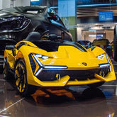 12v Luxurious Yellow Lamborghini Racing Electric Car for Kids - 11Cart